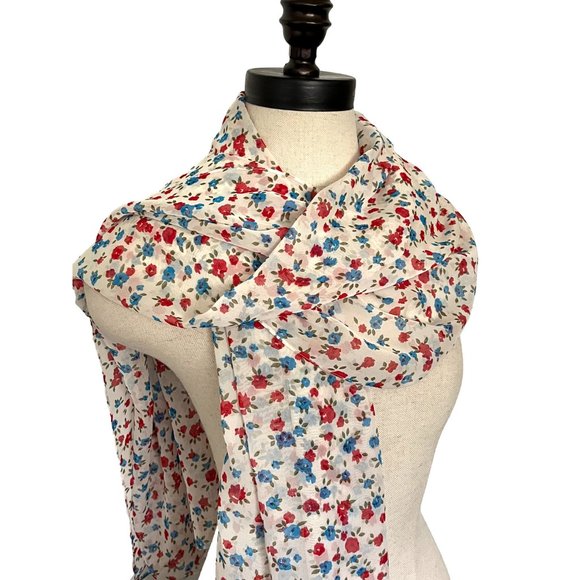 Boutique Accessories - Chiffon Spring Scarf Floral Print